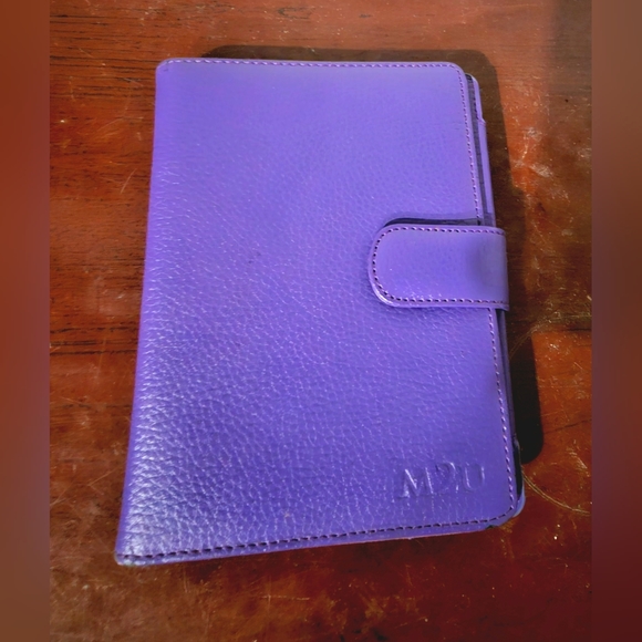 Purple 7x5 tablet cover holder for tablets, two slot organizer portfolio academi - Picture 1 of 6